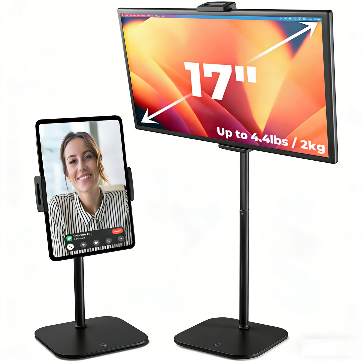 Universal Height Adjustable Tablet Stand | 360° Rotating Metal Desktop Holder for iPad Pro, Air, Mini & Surface (4.7" - 13")