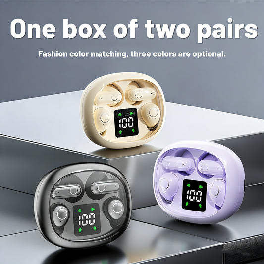 Invisible Sleep Wireless Earbuds with Mic | Ultra-Small Bluetooth Headphones for Side Sleepers & Deep Rest