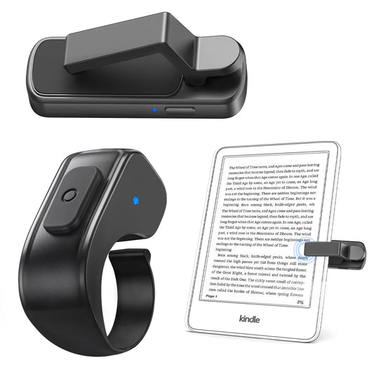 Bluetooth Page Turner Ring for Kindle & TikTok | Hands-Free Remote Camera Shutter for iPhone & Android