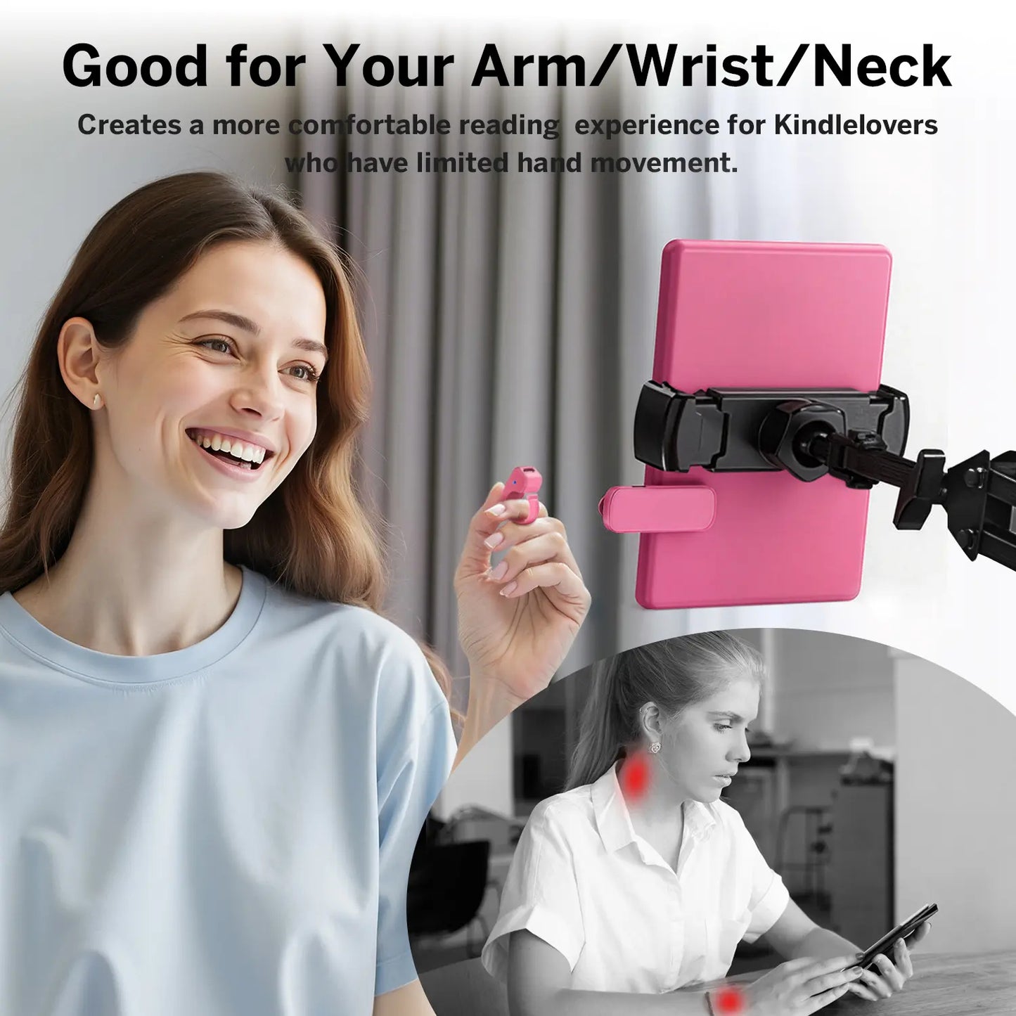 Bluetooth Page Turner Ring for Kindle & TikTok | Hands-Free Remote Camera Shutter for iPhone & Android