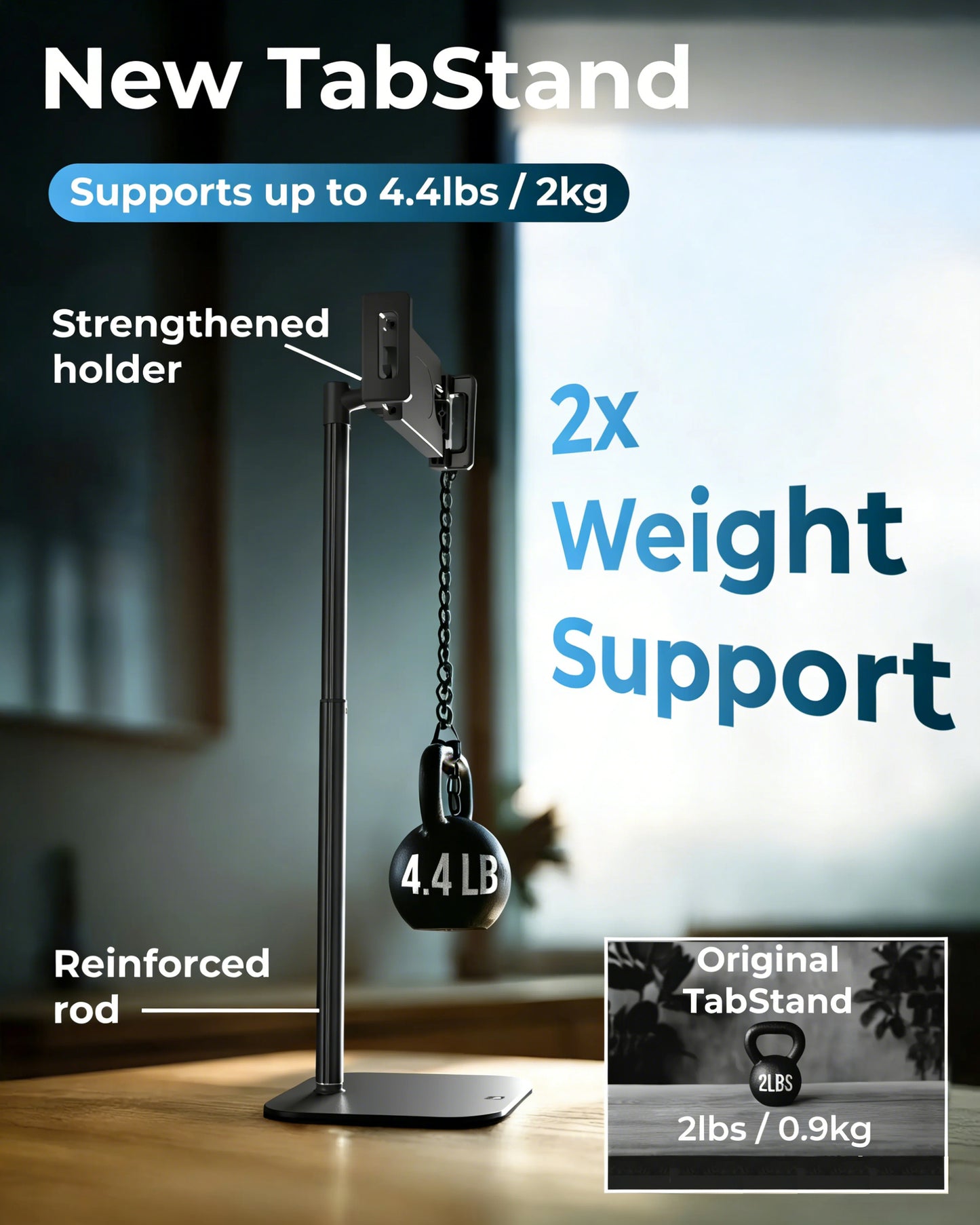 Universal Height Adjustable Tablet Stand | 360° Rotating Metal Desktop Holder for iPad Pro, Air, Mini & Surface (4.7" - 13")