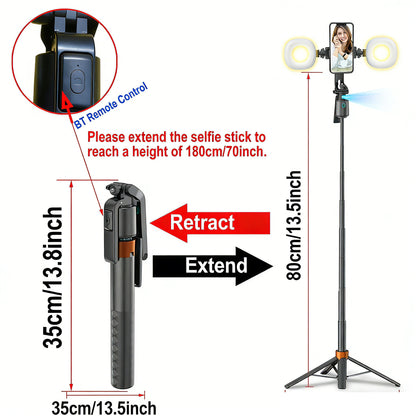 AI Auto-Tracking Selfie Stick Tripod | 360° Face Tracking Phone Stand for Vlogging, Live Streaming & Content Creation