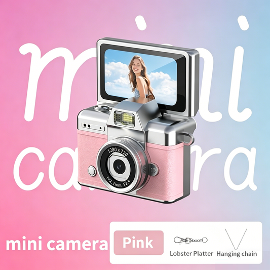 Mini Retro Keychain Digital Camera | 1080P HD Y2K Vintage Aesthetic Camcorder | Tiny Portable Photography Gear for Parties & Travel