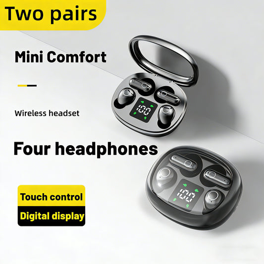 Invisible Sleep Wireless Earbuds with Mic | Ultra-Small Bluetooth Headphones for Side Sleepers & Deep Rest