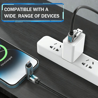 240W 4-in-1 Universal Fast Charging Cable | PD 3.1 USB-C Multi-Device Power Cord for iPhone 16/15, MacBook & iPad