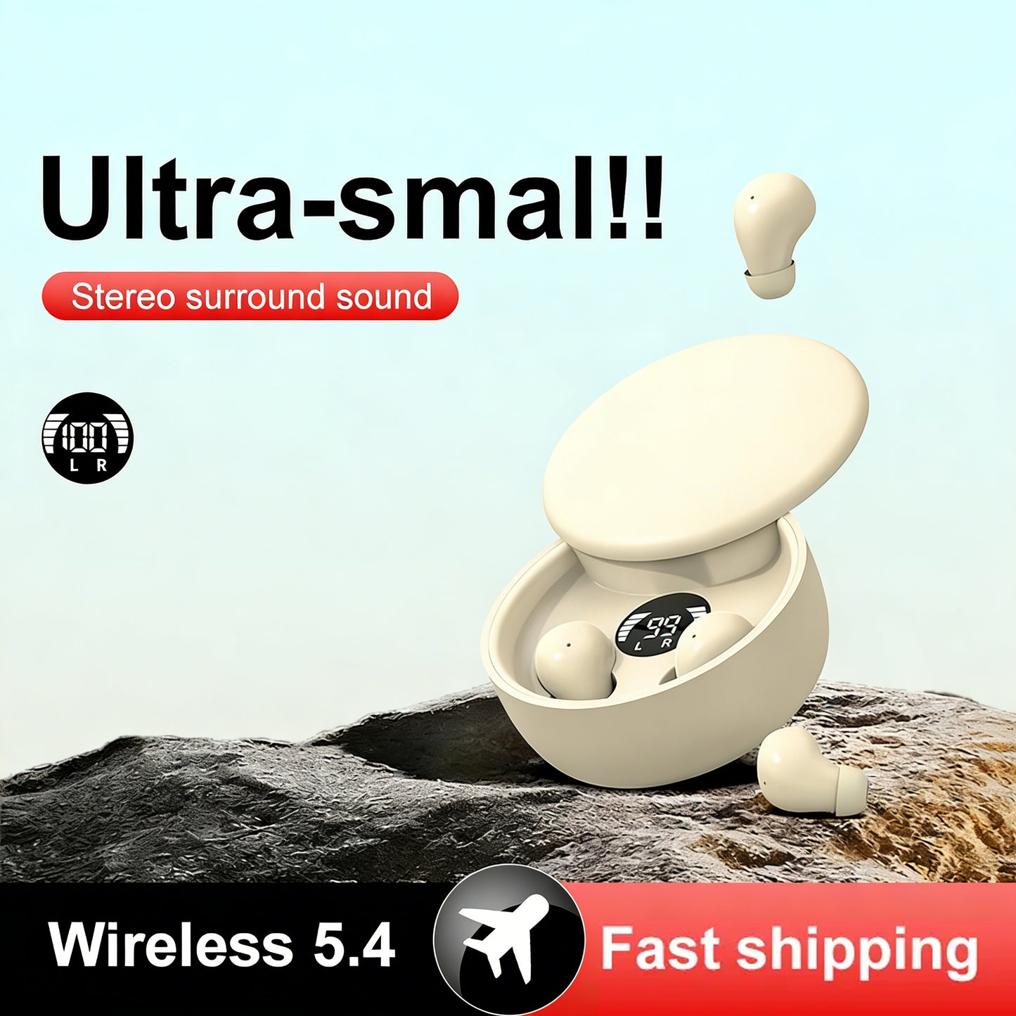 Mini Invisible Bluetooth 5.4 Wireless Earbuds | Smallest In-Ear Sleep Headphones for Side Sleepers & Daily Use