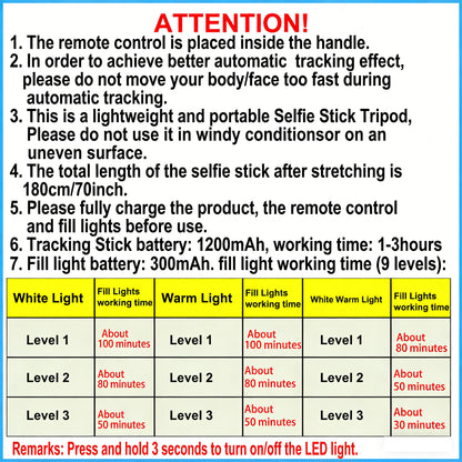 AI Auto-Tracking Selfie Stick Tripod | 360° Face Tracking Phone Stand for Vlogging, Live Streaming & Content Creation