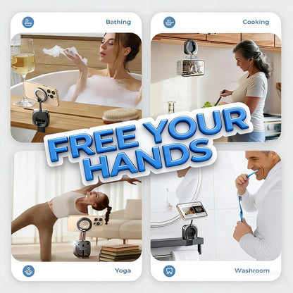 Magnetic Airplane Phone Mount | Foldable Aluminum MagSafe Travel Stand | Hands-Free Flight Essential for iPhone 16/15 & Android