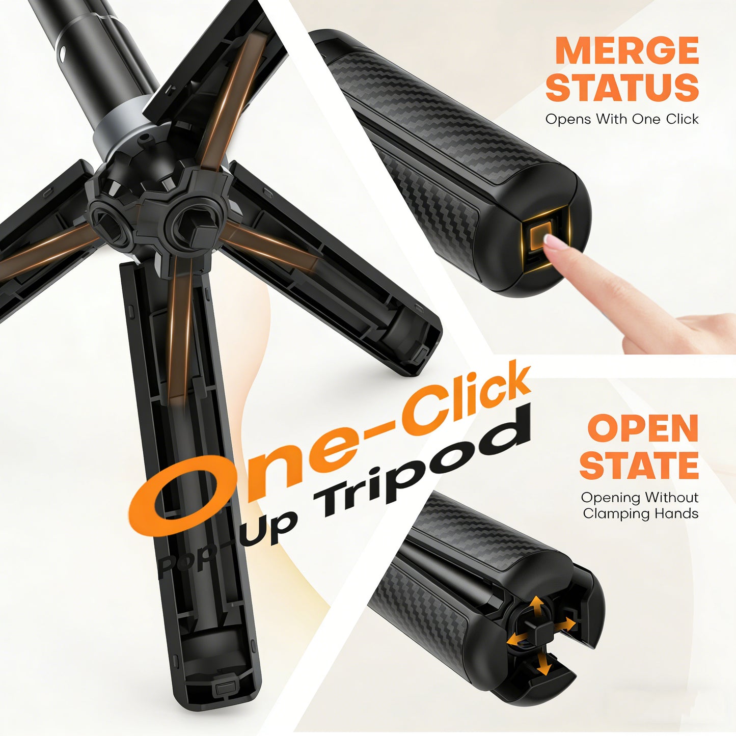 4-in-1 Magnetic Selfie Stick Tripod with Remote | 360° Rotation MagSafe Compatible Phone Stand