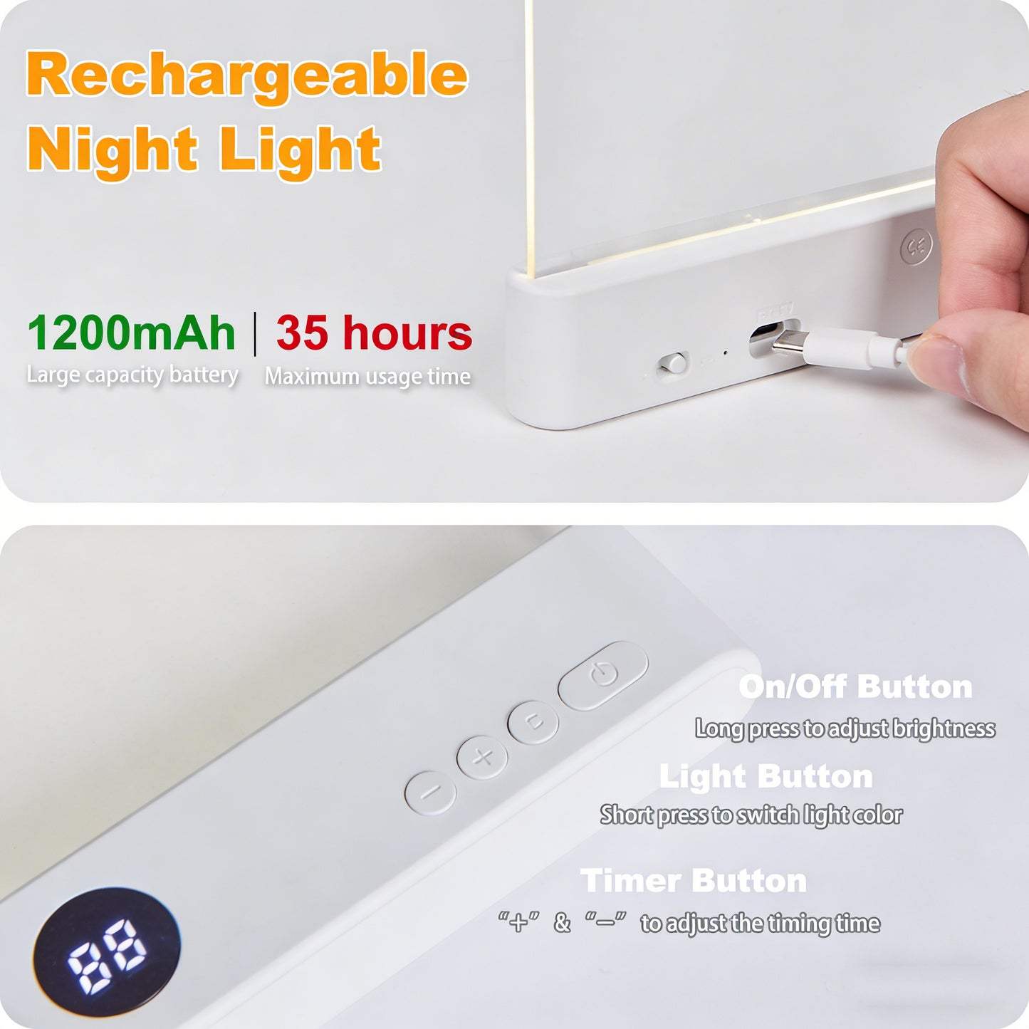 Rechargeable LED Book Light for Reading in Bed | Blue Light Blocking Amber Glow & 3 Brightness Modes | Perfect Gift for Book Lovers