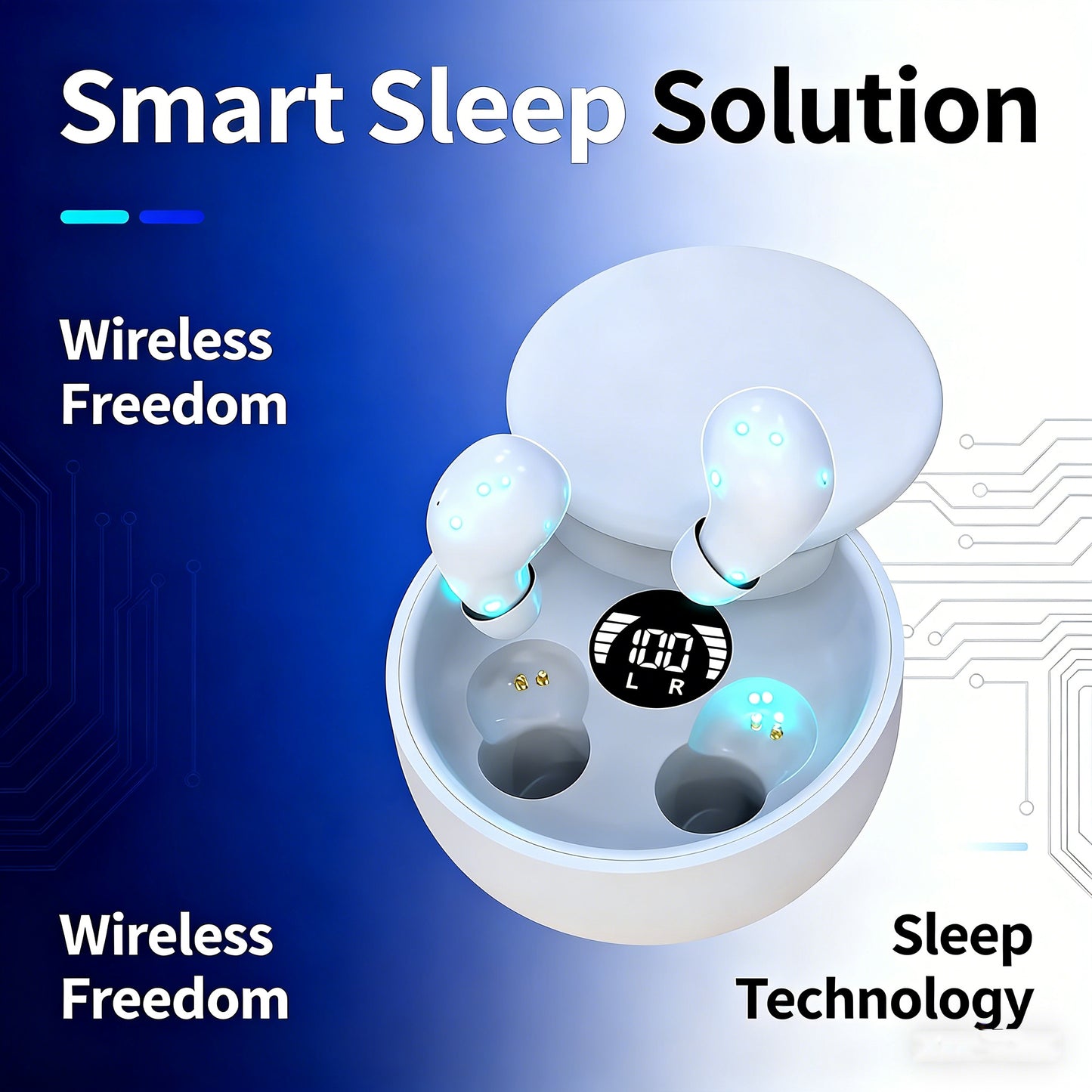 Mini Invisible Bluetooth 5.4 Wireless Earbuds | Smallest In-Ear Sleep Headphones for Side Sleepers & Daily Use