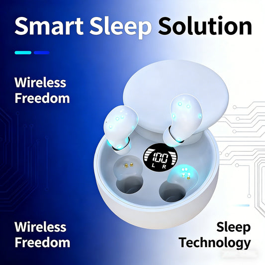 Mini Invisible Bluetooth 5.4 Wireless Earbuds | Smallest In-Ear Sleep Headphones for Side Sleepers & Daily Use