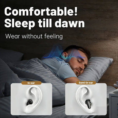 Invisible Sleep Wireless Earbuds with Mic | Ultra-Small Bluetooth Headphones for Side Sleepers & Deep Rest