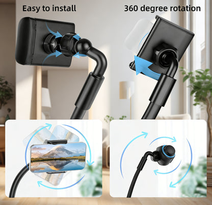 Universal Flexible Neck Phone Holder | Lazy Gooseneck Mount for Bed, Desk & Travel | Hands-Free Wearable Stand for iPhone 16/15 & Android