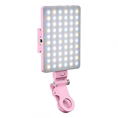 Universal Clip-On LED Selfie Light | Rechargeable Portable Video Light for Phone, Laptop & Camera with 3 Lighting Modes