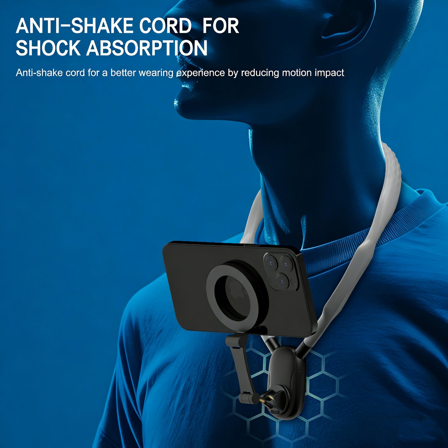 Magnetic Neck Mount for iPhone 16/15 & Android | Hands-Free POV Vlog Holder for Action Video & Cooking