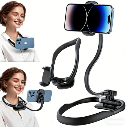 Universal Flexible Neck Phone Holder | Lazy Gooseneck Mount for Bed, Desk & Travel | Hands-Free Wearable Stand for iPhone 16/15 & Android