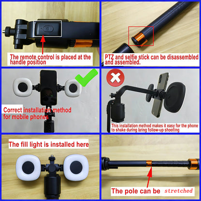 AI Auto-Tracking Selfie Stick Tripod | 360° Face Tracking Phone Stand for Vlogging, Live Streaming & Content Creation