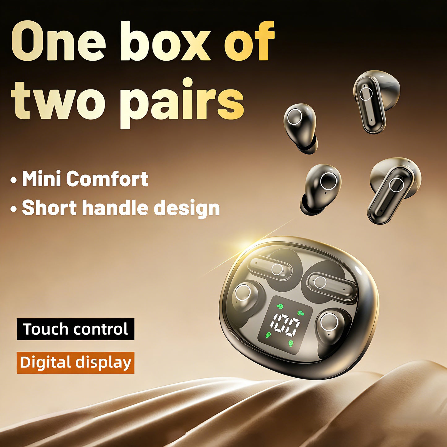 Invisible Sleep Wireless Earbuds with Mic | Ultra-Small Bluetooth Headphones for Side Sleepers & Deep Rest