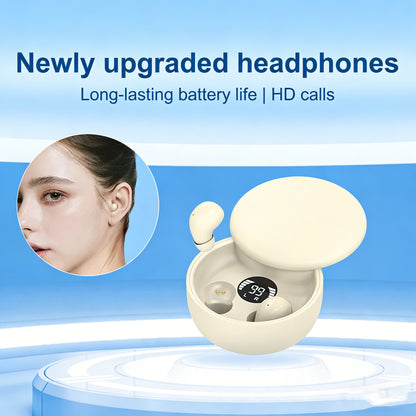 Mini Invisible Bluetooth 5.4 Wireless Earbuds | Smallest In-Ear Sleep Headphones for Side Sleepers & Daily Use