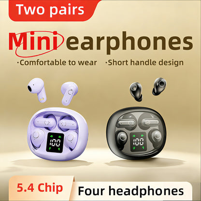 Invisible Sleep Wireless Earbuds with Mic | Ultra-Small Bluetooth Headphones for Side Sleepers & Deep Rest
