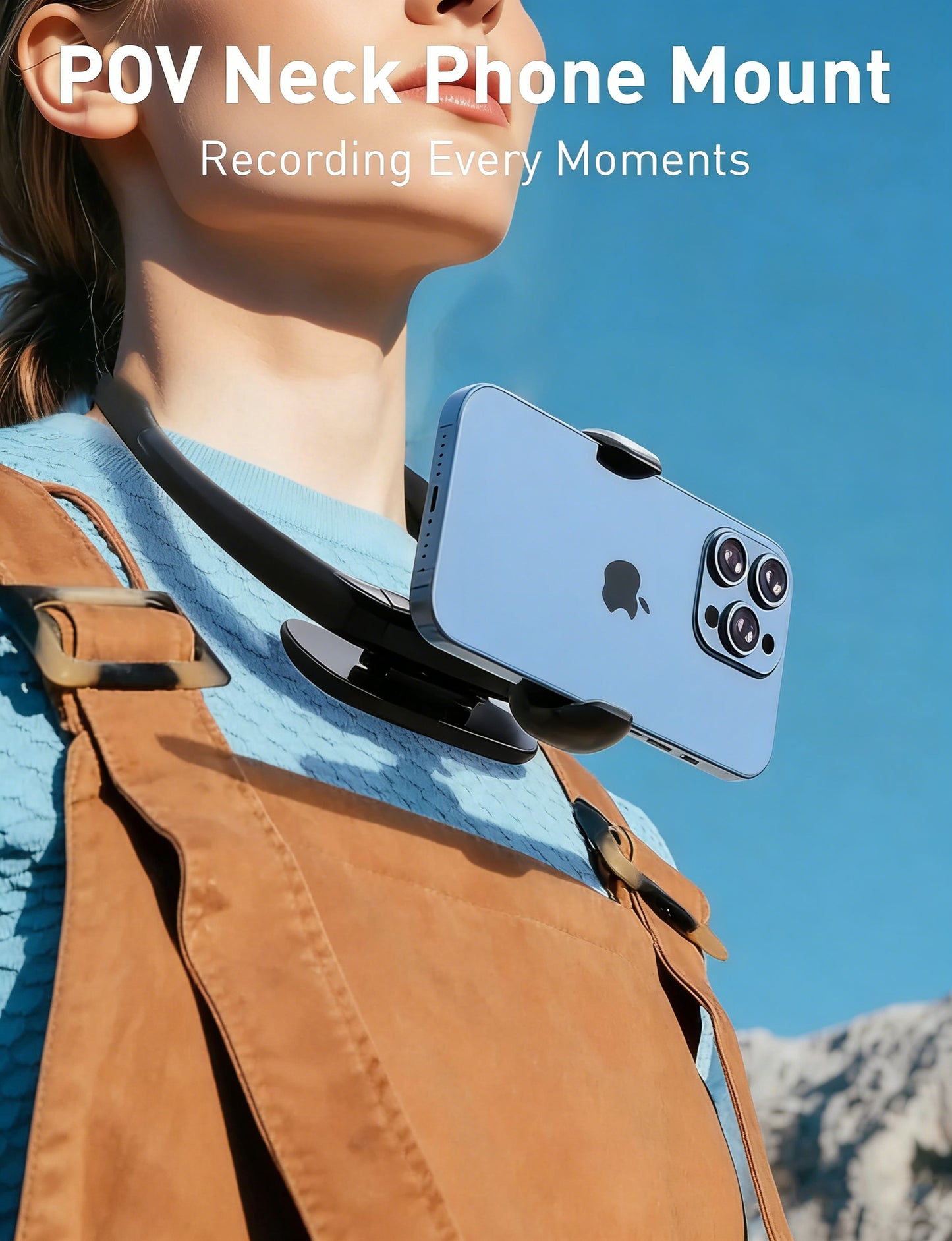 Universal Flexible Neck Phone Holder | Lazy Gooseneck Mount for Bed, Desk & Travel | Hands-Free Wearable Stand for iPhone 16/15 & Android