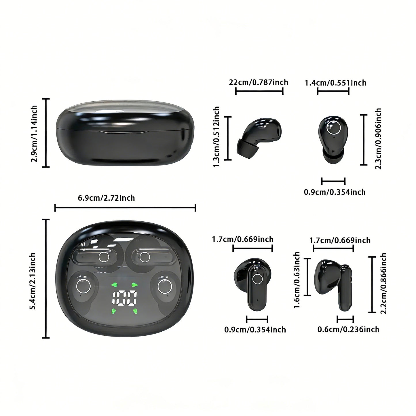 Invisible Sleep Wireless Earbuds with Mic | Ultra-Small Bluetooth Headphones for Side Sleepers & Deep Rest