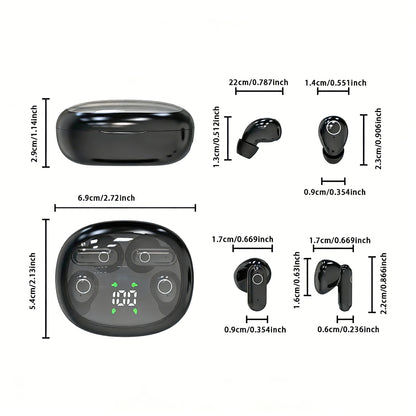 Invisible Sleep Wireless Earbuds with Mic | Ultra-Small Bluetooth Headphones for Side Sleepers & Deep Rest