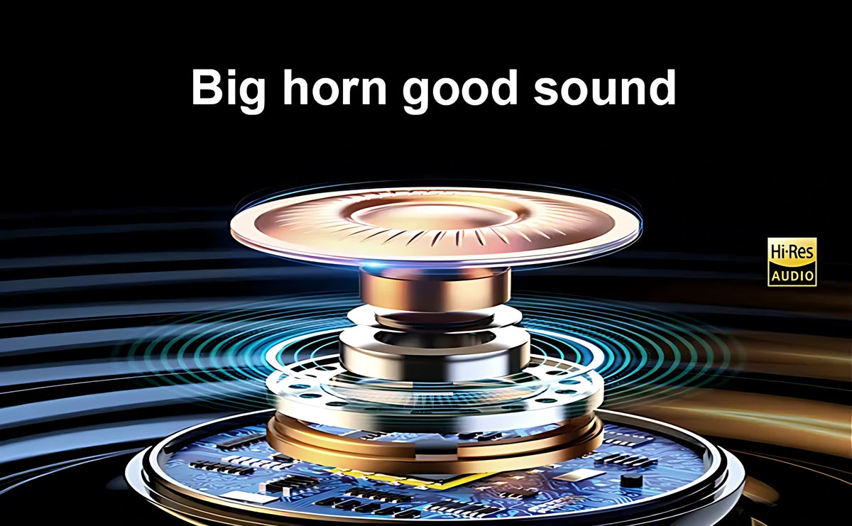 Exploded view of dynamic speaker driver unit delivering high-fidelity acoustic sound quality for mini sleep earbuds.