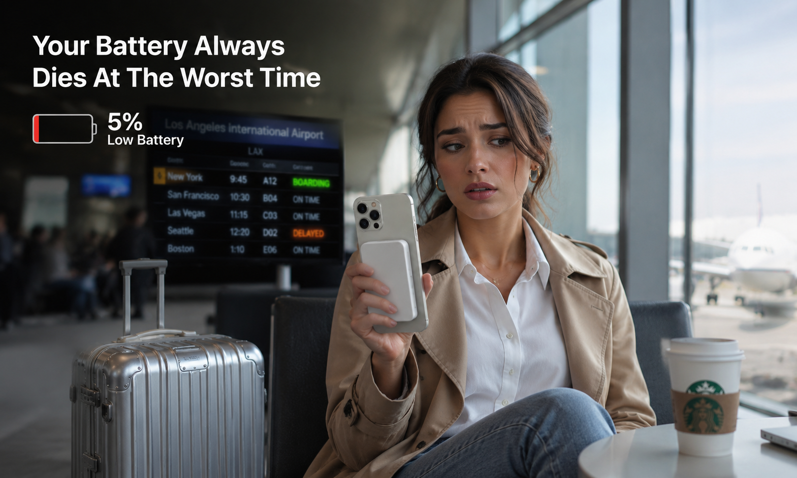 Low Battery Anxiety Solution with Ultra-Slim MagSafe Power Bank